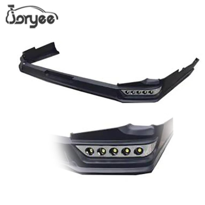 Van Commuter Bus Modified Parts Wide Narrow Body Kits Rowen Style Front Bumper Lip With LED for Toyota Hiace Accessories